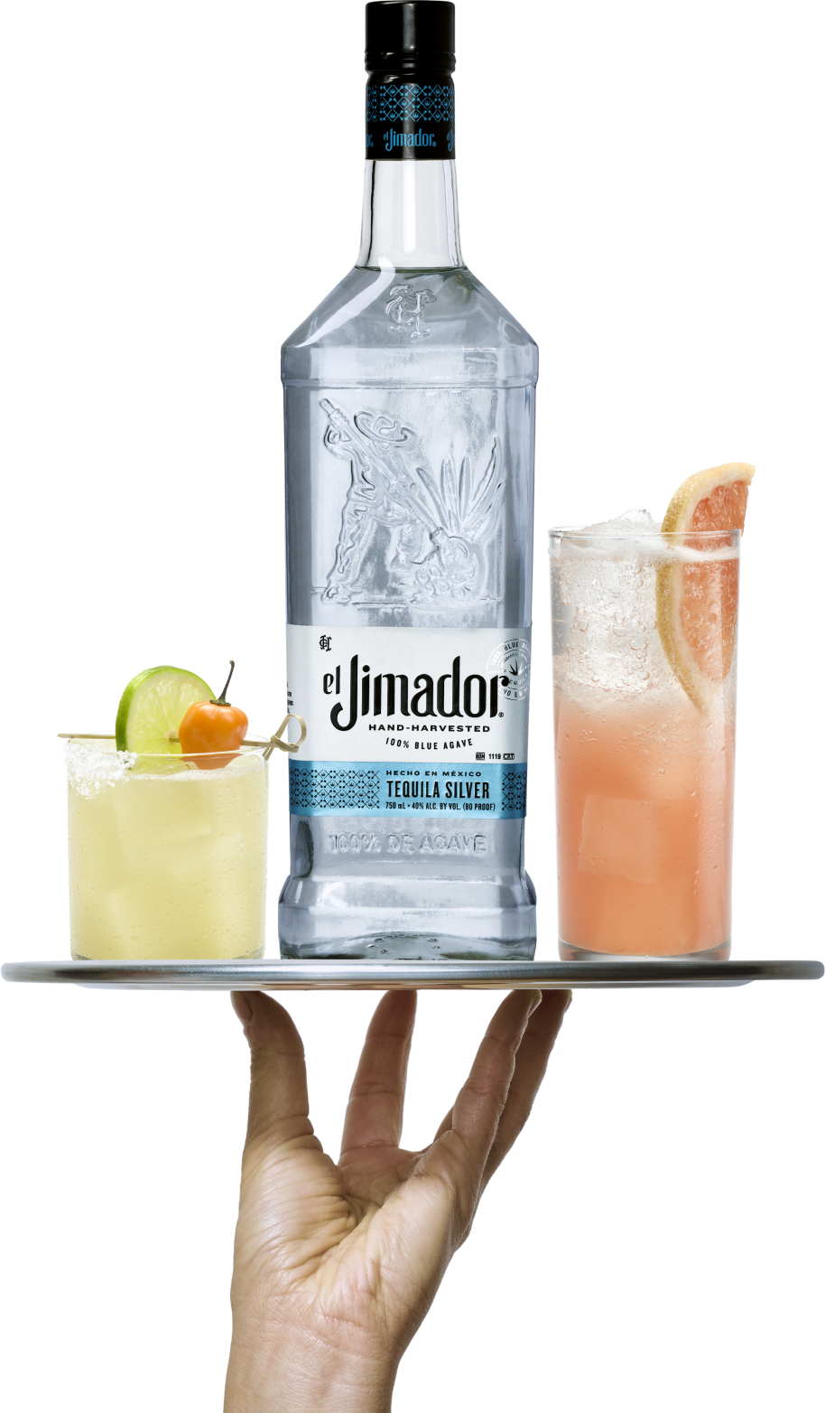 el Jimador Silver served with cocktails